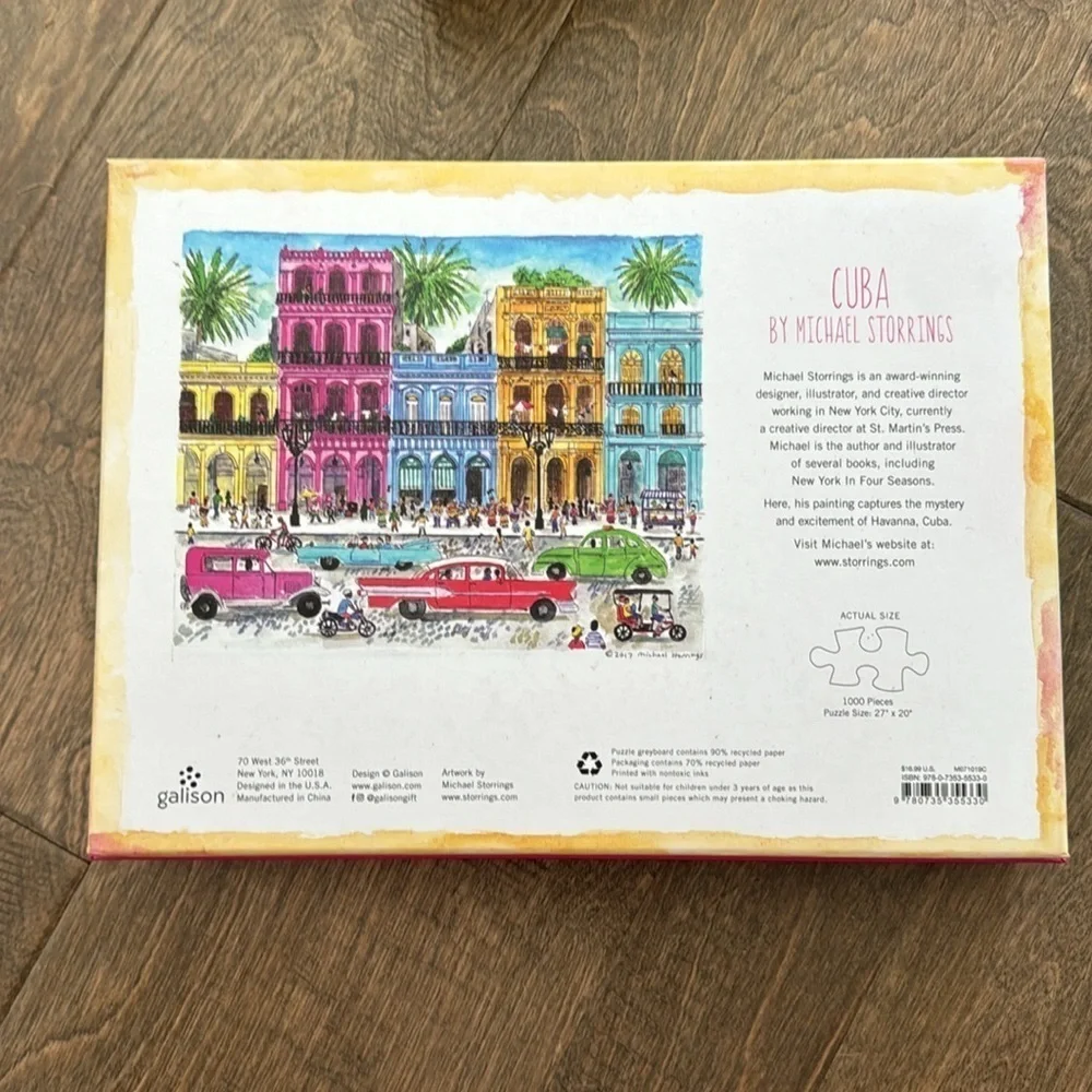 Michael Storrings Cuba 1000 Piece and Dowdle Rocky Mountain 500 Piece Puzzles